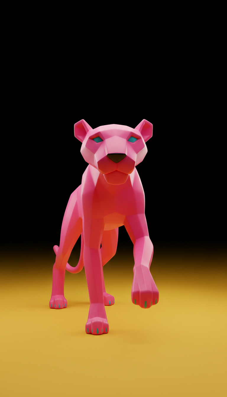 Electric pink panther vinyl collectible